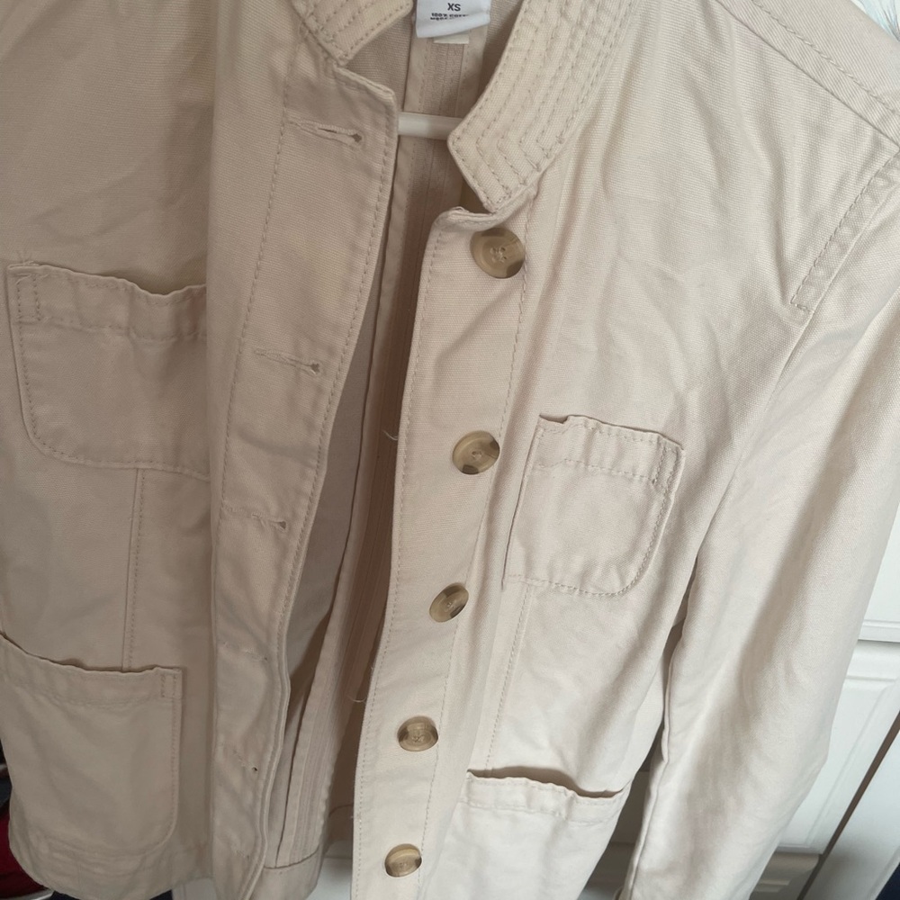 Cream color button down coat - Picture 3 of 4